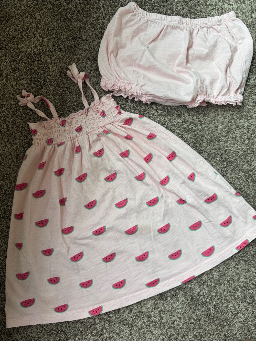 Monica + Andy 3T Pink Watermelon Sundress with Bloomer